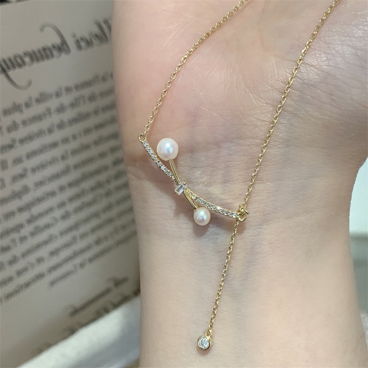 Vòng Cổ Choker Dây Xích Bằng Thép Titanium Mạ Vàng Đính Đá Zircon Thời Trang Cho Nữ