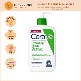 [Có Bill] Sữa Rửa Mặt CERAVE Dành Cho Da Khô Hydrating Facial Cleanser Normal to Dry Value Size 473ml