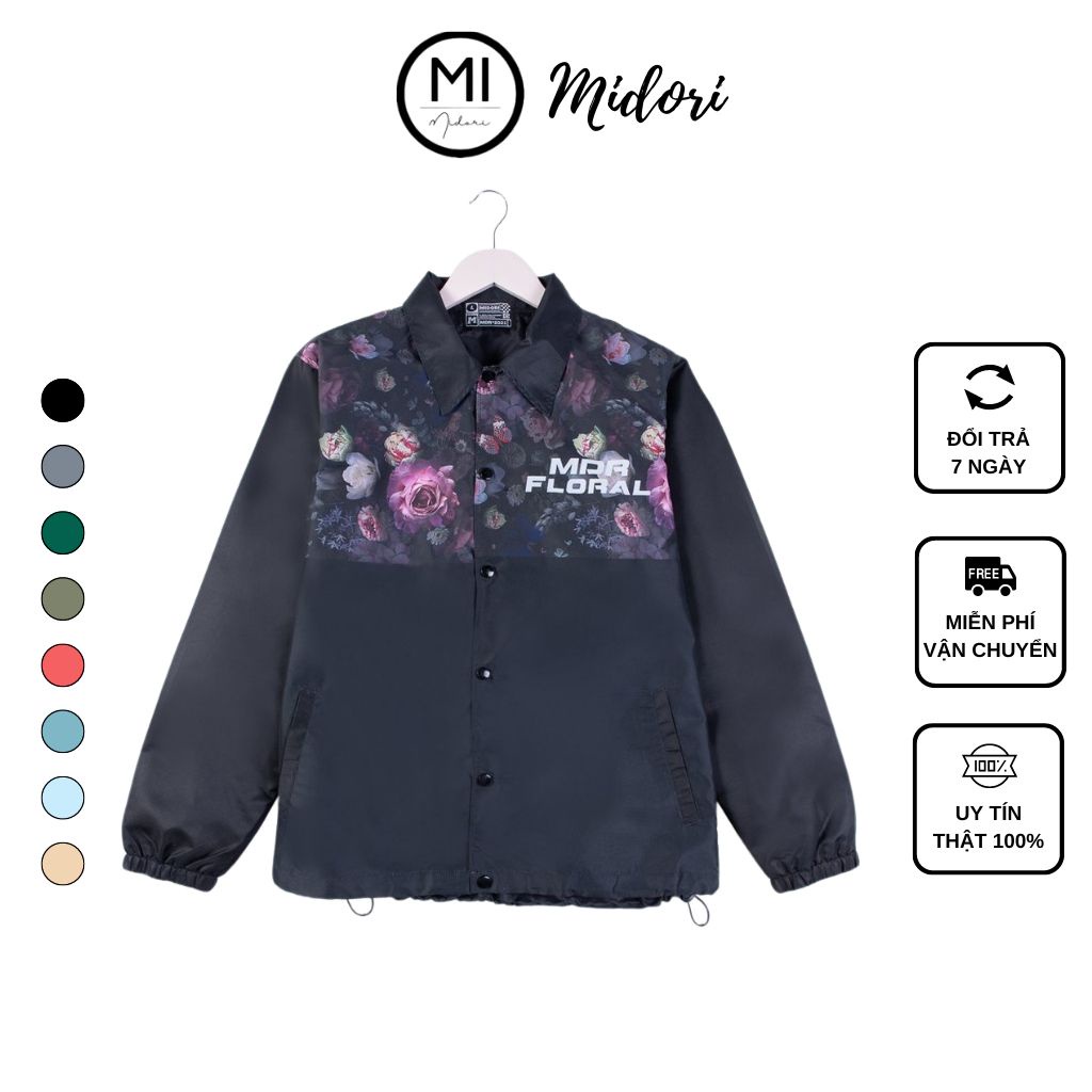Áo khoác dù form rộng nam nữ đi học chống nắng đẹp local brand Chính hãng Midori