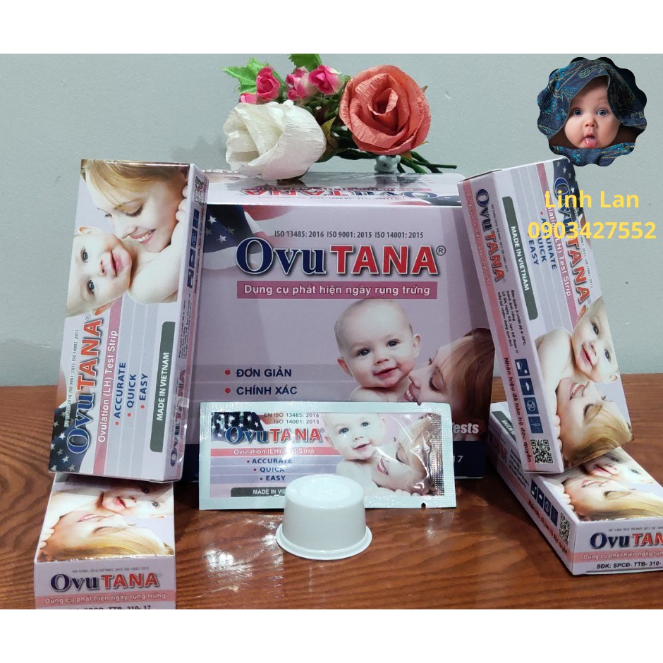 Que thử rụng trứng Ovutana/ Hỗ trợ canh/ Hộp 12 que