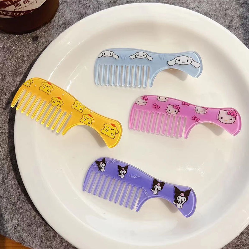 Lược Chải Tóc Loại Nhỏ Hình Mèo Hello Kitty/Trái Tim Dễ Thương Cho Bé Gái