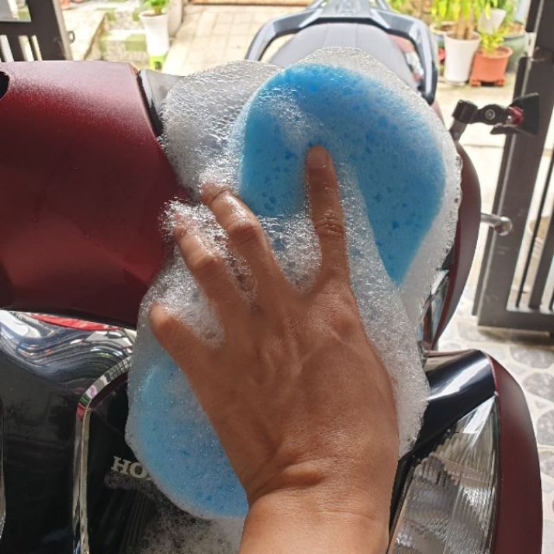 Miếng Bọt Biển Rửa Xe Ô Tô Xe Máy Vệ Sinh Xe Đa Năng Cỡ Lớn Dạng Nén