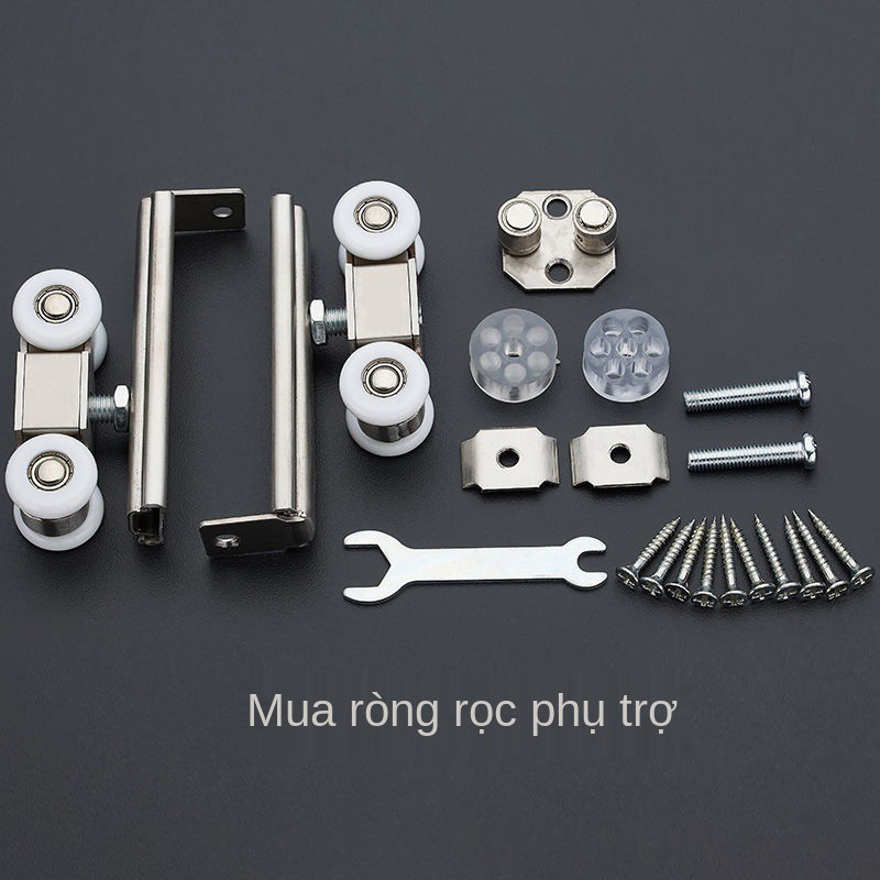 Ray trượt cửa gỗ lùa treo gấp kính ròng rọc bánh xe dẫn hướng