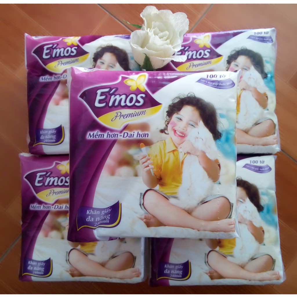 Khăn ăn cao cấp E'mos Premium 100 tờ