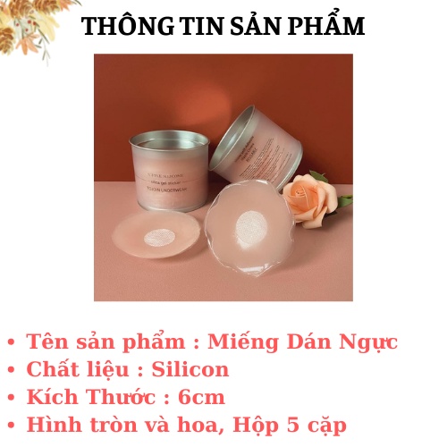 Hộp 10 Miếng Dán Ngực Silicon, Miếng Dán Ngực Siêu Dính, Sử Dụng Nhiều Lần AMYBRA H02