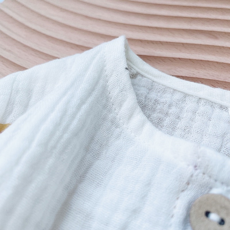 Bộ dài tay xô Muslin mặc điều hoà cho bé trai bé gái 5-15kg SAMIKIDS