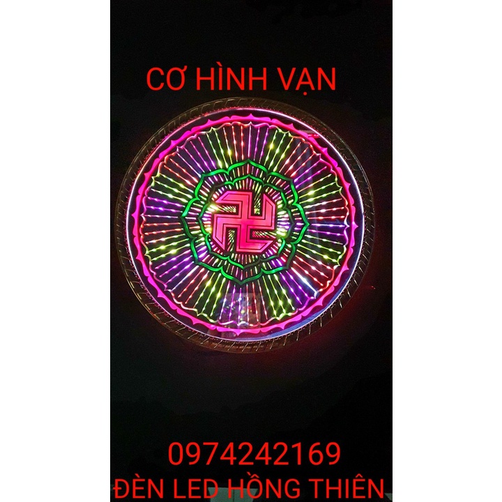 Đèn hào quang led hình hoa sen và hình vạn