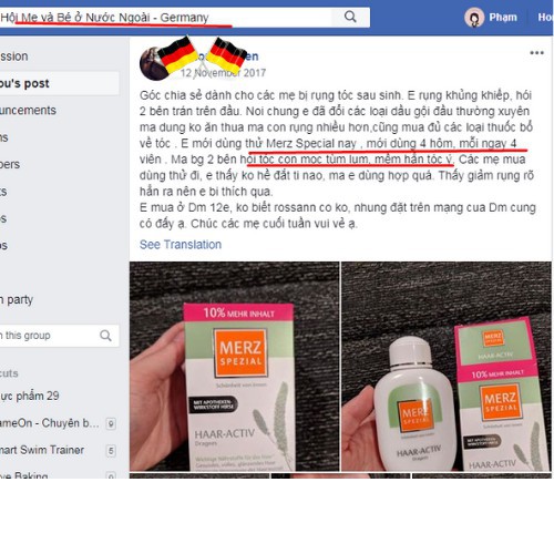 Dưỡng mọc tóc Merz Spezial dùng được cho mẹ sau sinh | BigBuy360 - bigbuy360.vn