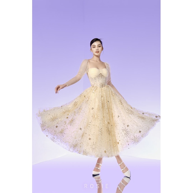 |ROSIE| Layla Dress đầm lưới thêu đính họa tiết công chúa bồng bềnh ROSIE