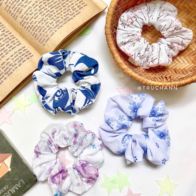 Cột tóc vải scrunchies giá rẻ ( Ảnh thật )