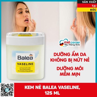 [FreeShip] Kem dưỡng ẩm Balea Vaseline, 125 ml - Dưỡng ẩm da không nứt nẻ mùa lạnh, giúp môi mềm mịn