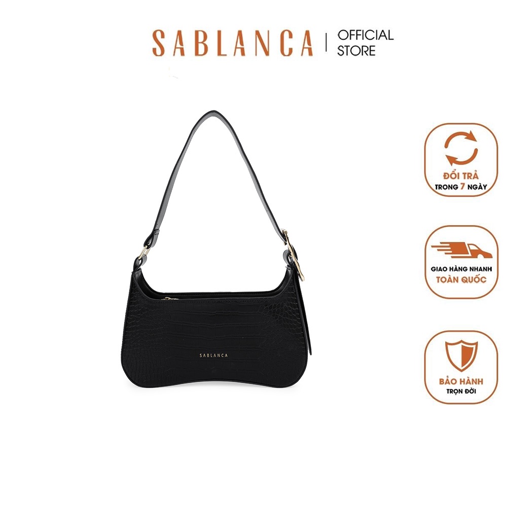 Túi đeo vai nữ da vân cá sấu SABLANCA 5051HB0158