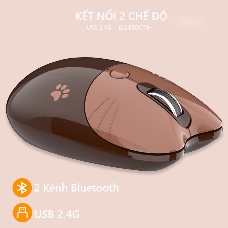 Chuột không dây 2 chế độ 2.4GHz &amp; Bluetooth M3DM chính hãng