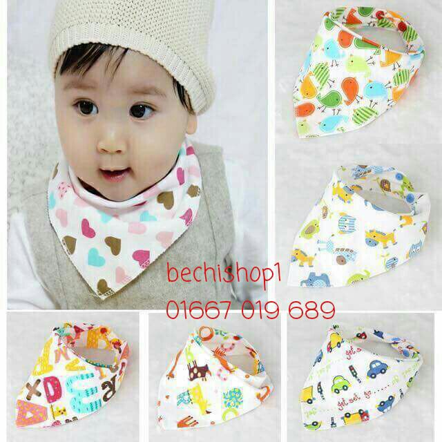 Set 10 khăn yếm cotton loại đẹp