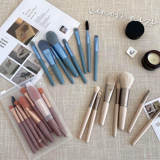 set bộ cọ trang điểm 8 cây túi zip cá nhân mini
