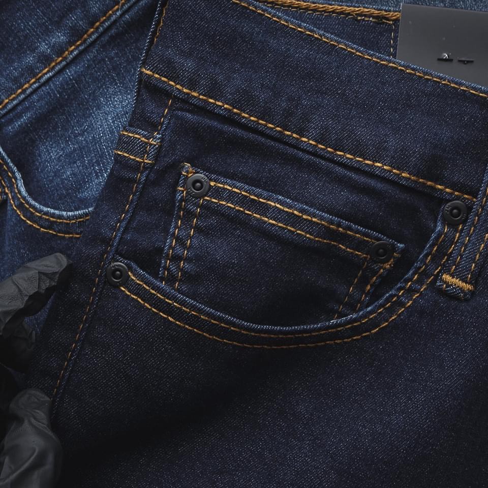 Quần Jeans Dài Nam Lb Co Giãn, Màu Xanh Trơn, Phom Body Dnhq05