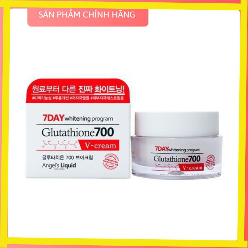 [TOP 1 SHOPEE] Kem Dưỡng Trắng Da 7Day Whitening Program Glutathione 700 V-Cream 50G