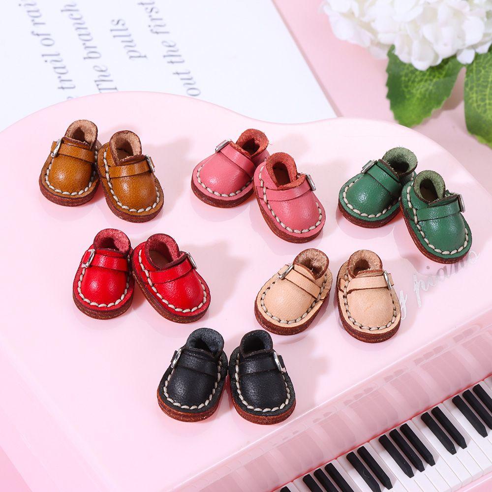 Giày Búp Bê Da Bò Màu Cầu Vồng Dễ Thương 6 Màu Lựa Chọn
