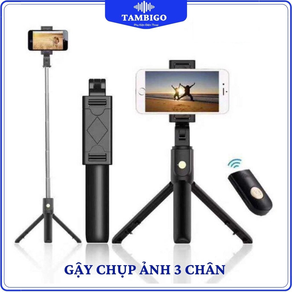 Gậy Chụp Ảnh 3 Chân Bluetooth Tripod K07 , có remote điều khiển - TAMBIGO