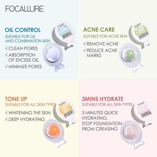 Mặt Nạ Trứng 7 Ngày Focallure Hỗ Trợ Giảm Mụn Dưỡng Ẩm Kiểm Soát Dầu Nhờn Dưỡng Da