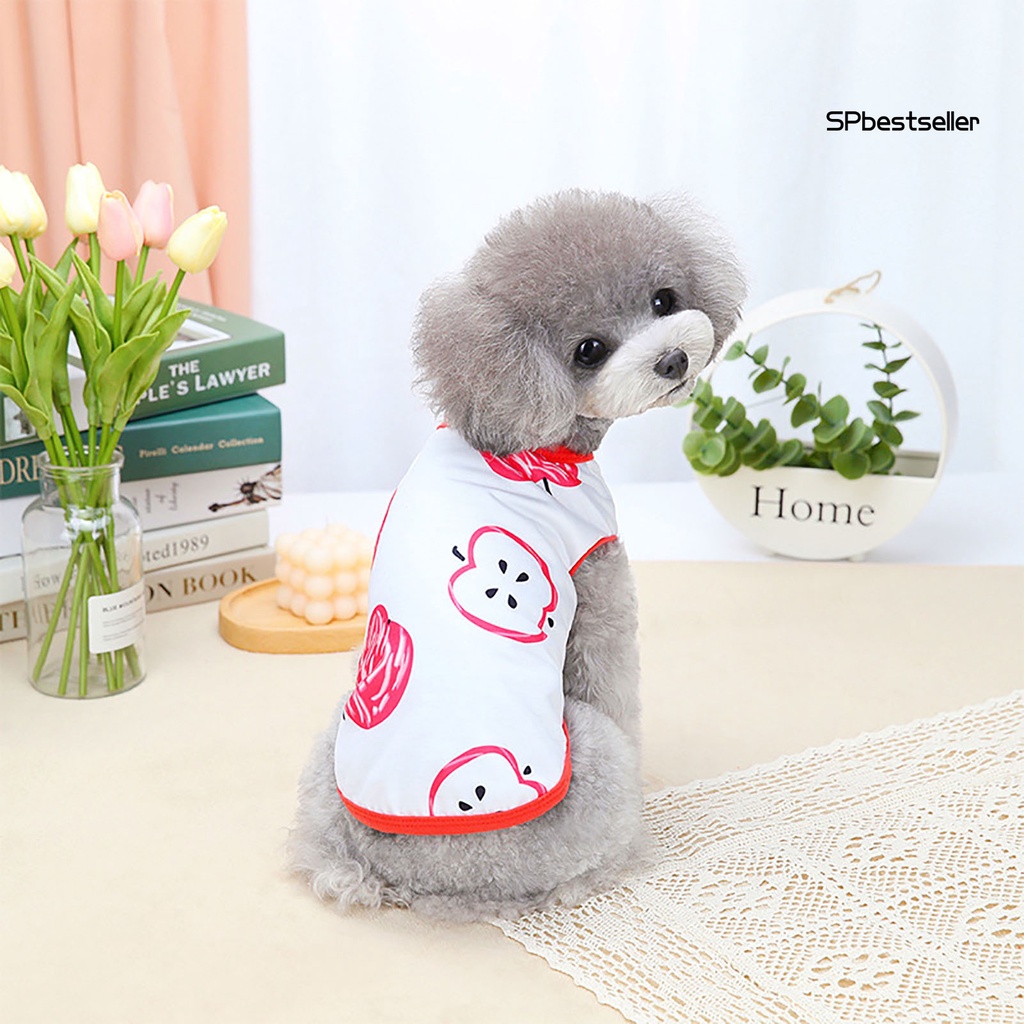 Áo thun cổ tròn thoáng khí thời trang mùa hè cho thú cưng