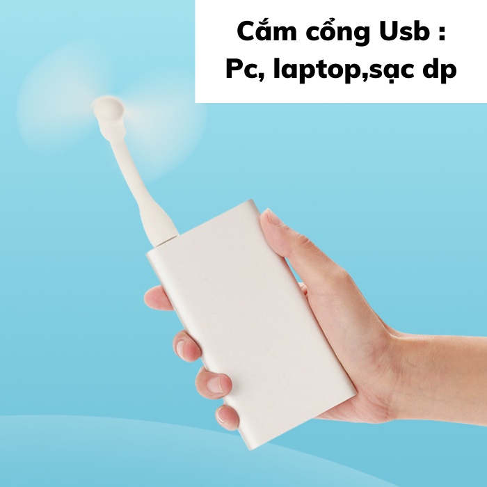 Quạt Usb 2 cánh mini siêu mát, sử dụng tiện lợi có thể uốn dẻo theo ý muốn