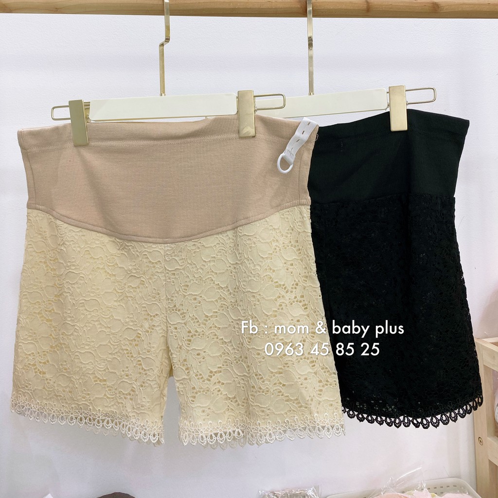 EVERMOM | Quần short bầu ren 2 lớp