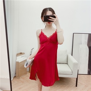 QQ2563 váy ngủ cao cấp - đầm ngủ lụa satin
