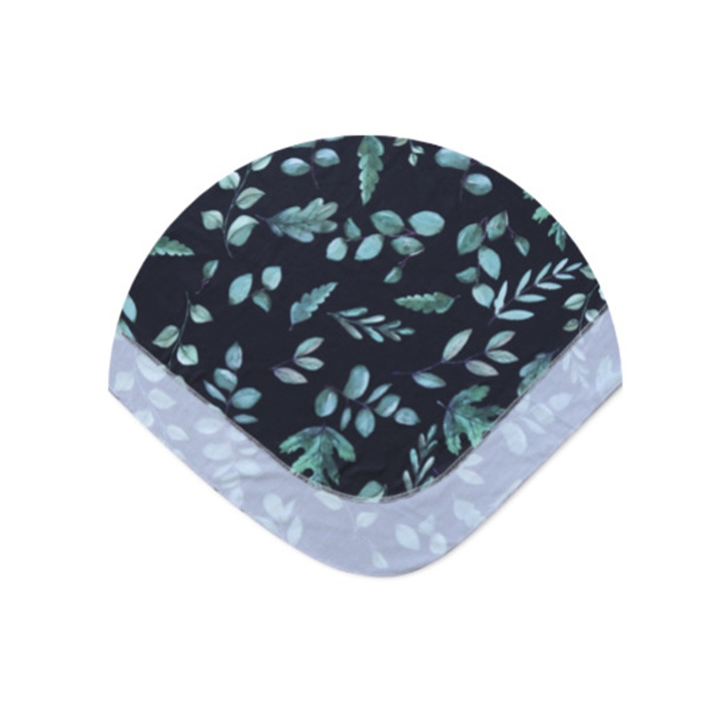 Set 2 Món Gồm Túi Ngủ Cotton In Họa Tiết Lá + Chăn Quấn + Mũ Cho Bé Sơ Sinh