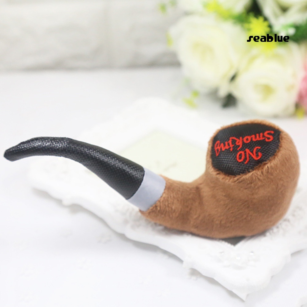 【SE】Pet Puppy Chew Pipe Shape Squeaker Squeaky Plush Sound Small Dog Playing Toy