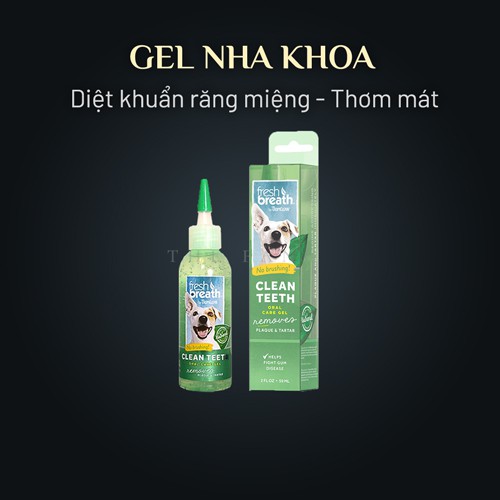 Gel bạc hà thơm miệng cho chó - Tropiclean | BossDog