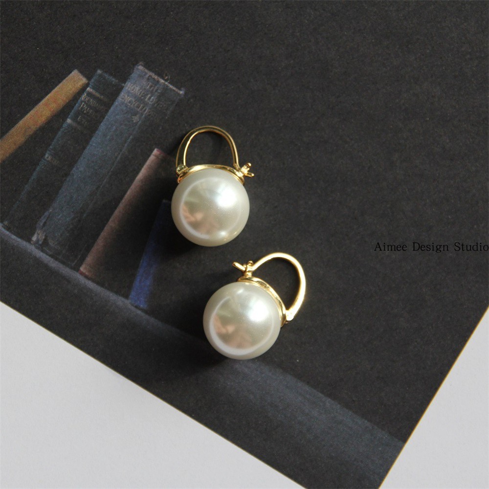 Hoa Tai Dáng Dài Đính Ngọc Trai Nhân Tạo Thời Trang