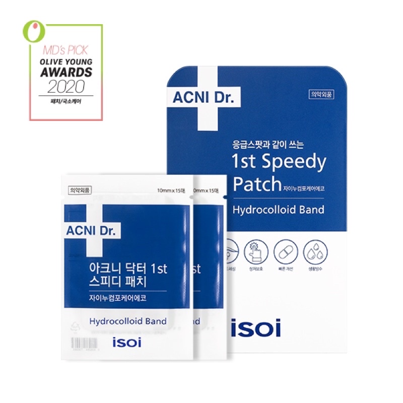 (Sẵn Bill) Set dán mụn kèm quà ISOI Acni Dr. 1st Speedy Patch