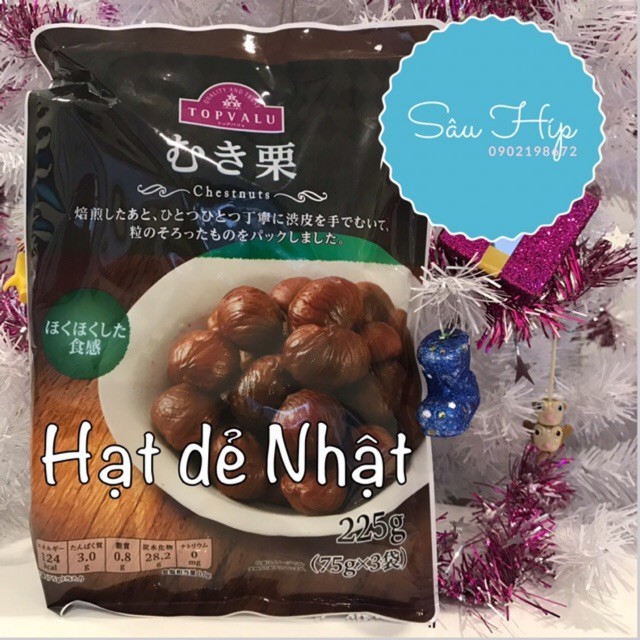 Hạt Dẻ Hấp Tách Vỏ TOPVALU Nhật 225G