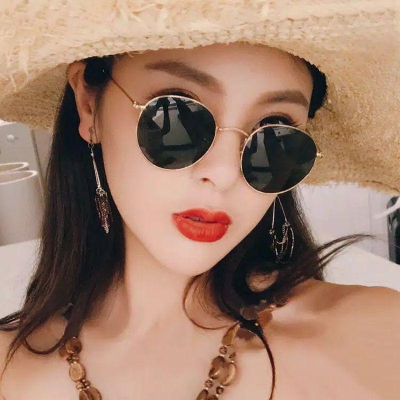 Kính Mát Gọng Oval Màu Cầu Vồng Phong Cách Hàn Quốc E010