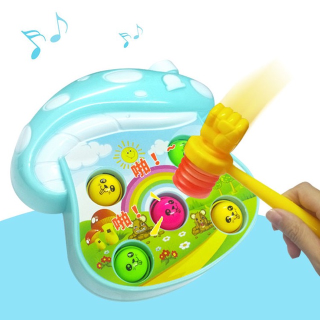Bộ đồ chơi đập chuột hình nấm dễ thương