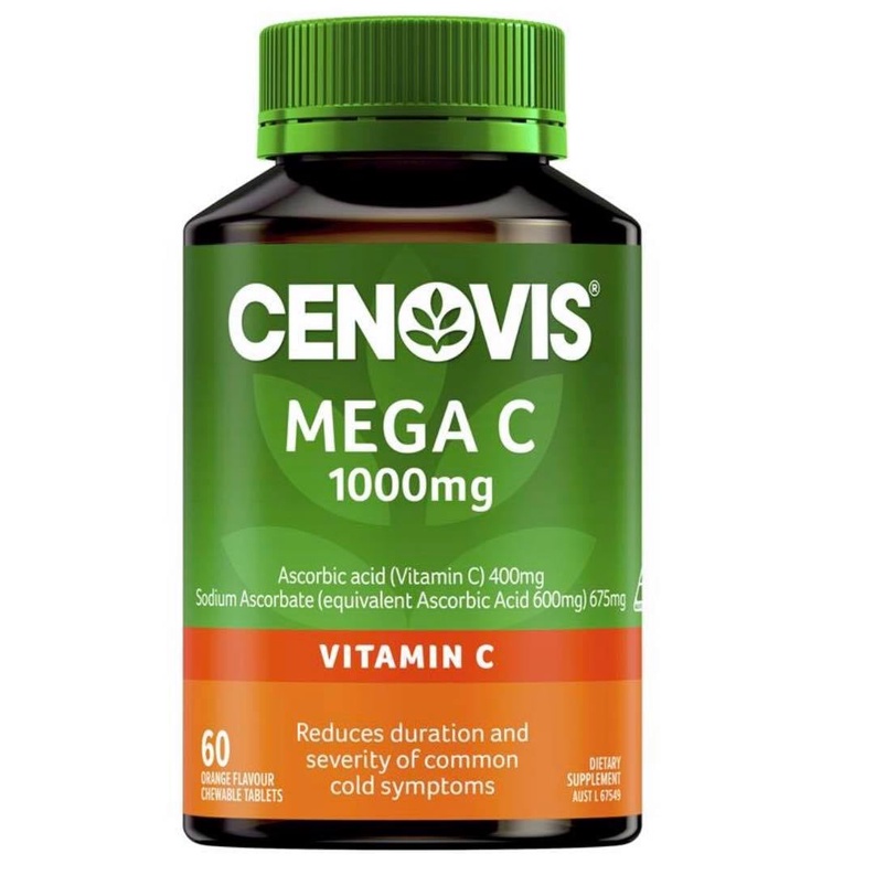 Viên Nhai Bổ Sung Vitamin C Cenovis Mega C 1000mg 60 Chewable Tablets