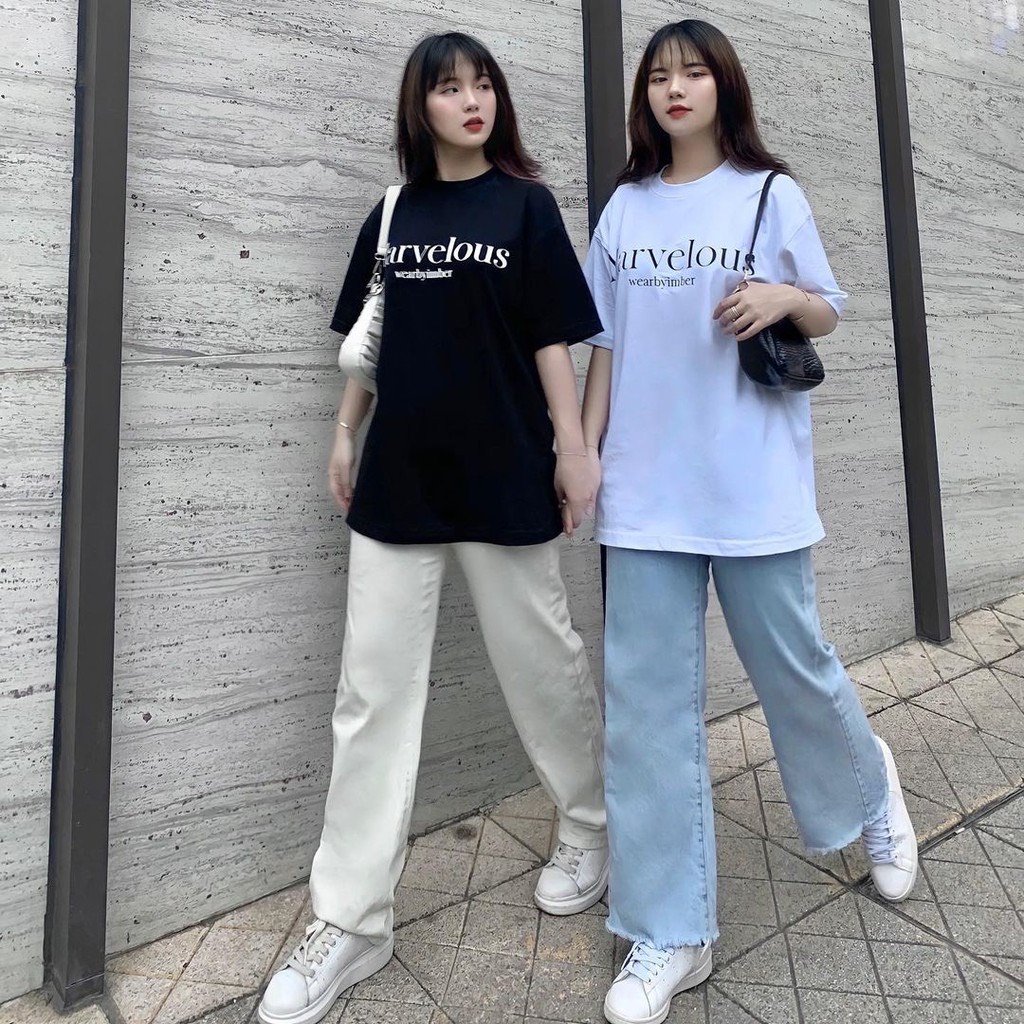 Áo thun unisex nam nữ MARVELOUS basic , áo phông oversize dáng rộng tay lỡ cá tính kiểu dáng Hàn Quốc form rộng