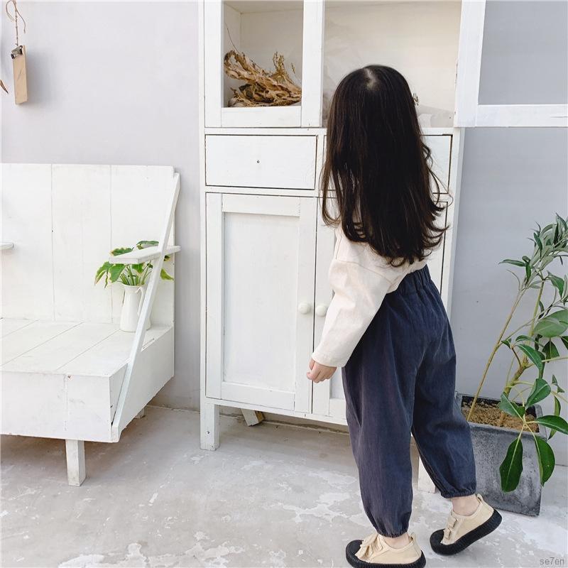 Quần Dài Cotton Phong Cách Thể Thao Cho Bé Gái 2-8 Tuổi