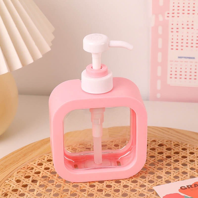 Bình Đựng Xà Phòng Dạng Lỏng 300Ml Hình Vuông Tiện Dụng Cho Phòng Tắm