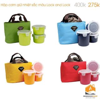 Bộ hộp đựng cơm giữ nhiệt của Lock and Lock giá đẹp chỉ 230 nghìn.