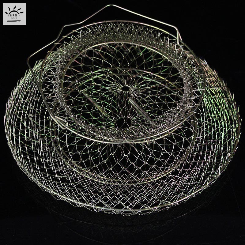 Giỏ Lưới Bắt Cá Bằng Thép Có Thể Gấp Gọn Tiện Dụng