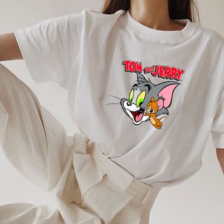 ÁO THUN TAY NGẮN CỔ TRÒN TOM VÀ CHERRY IN HÌNH HOẠT HÌNH COOL NGẦU GIÁ RẺ CÓ TẤT CẢ SIZE - 833
