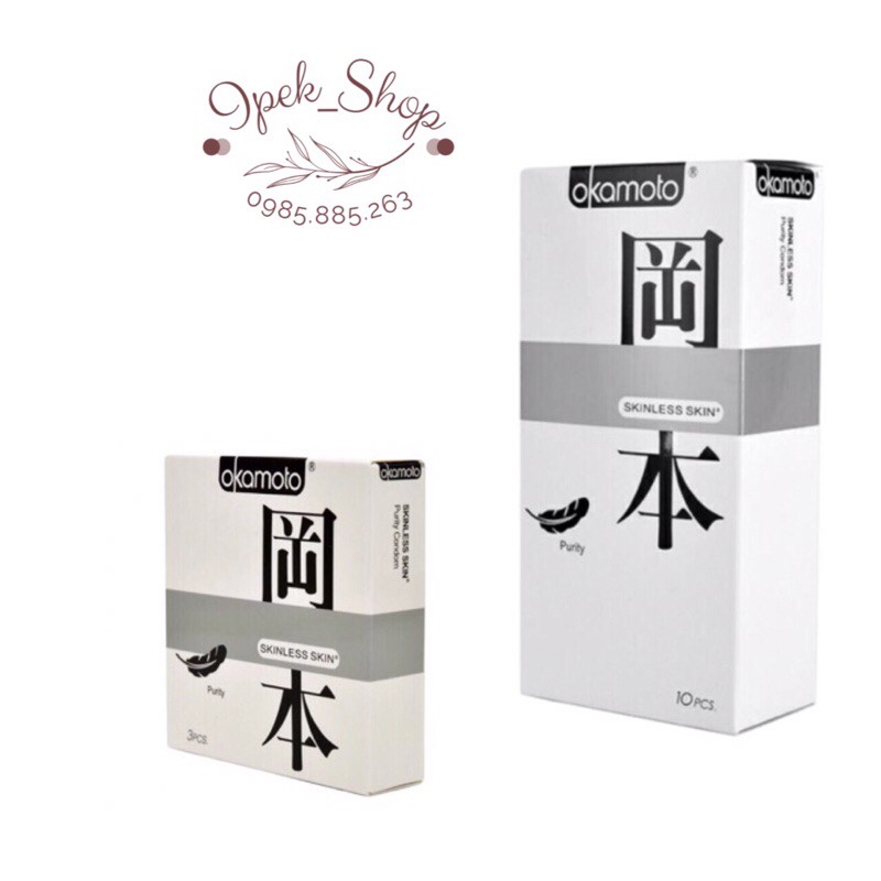 Bao cao su OKAMOTO Skinless Skin Purity Tinh Khiết - Ipek_Shop