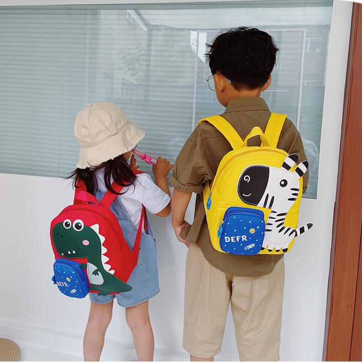 Balo cho Hình 3D cho bé đi học mẫu giáo chất mềm mịn chống thấm nước cao cấp size 27cm BALO-566