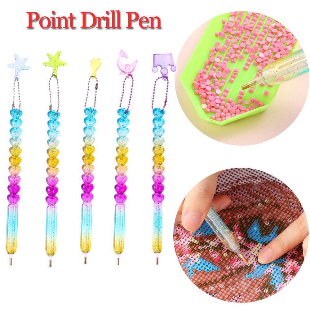 Bút đính đá hình trái tim dễ thương dùng làm tranh đính đá DIY