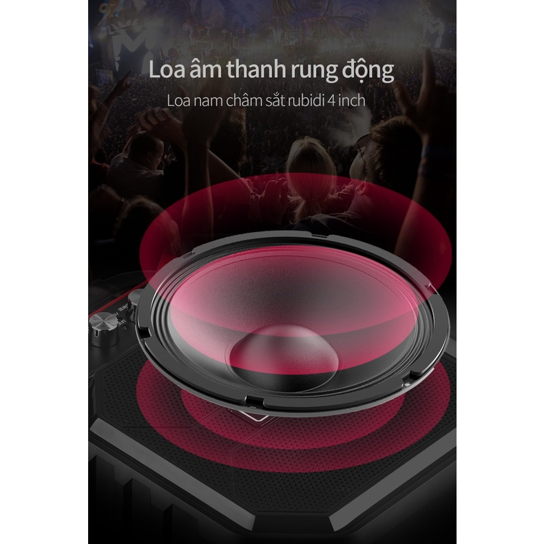 Loa Bluetooth Karaoke Công Suất Cực Lớn, Loa Trợ Giảng XáchTay Mini KIOMI,Kết nối thẻ nhớ Micro TF micrô hai kênh