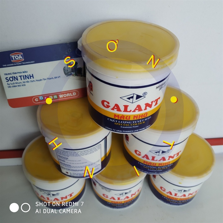 Màu nhũ Galant, ve màu Vàng 225ml