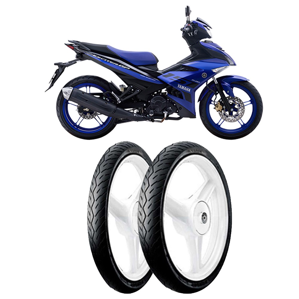 HN-Thay cặp lốp (vỏ) trước 70/90-17 TL + sau 120/70-17 TL Dunlop D102 chính hãng cho xe Yamaha Excit