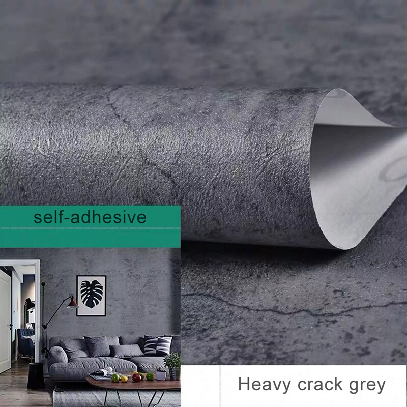 Giấy Dán Tường Pvc Màu Trơn Chống Thấm Nước Đa Năng Chất Lượng Cao 100cm X 60cm